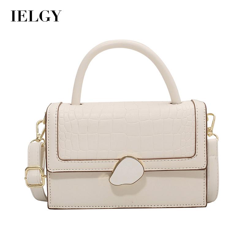 IELGY Túi Đeo Chéo Phối Màu Họa Tiết Vân Đá Thời Trang Sang Trọng Cho Nữ