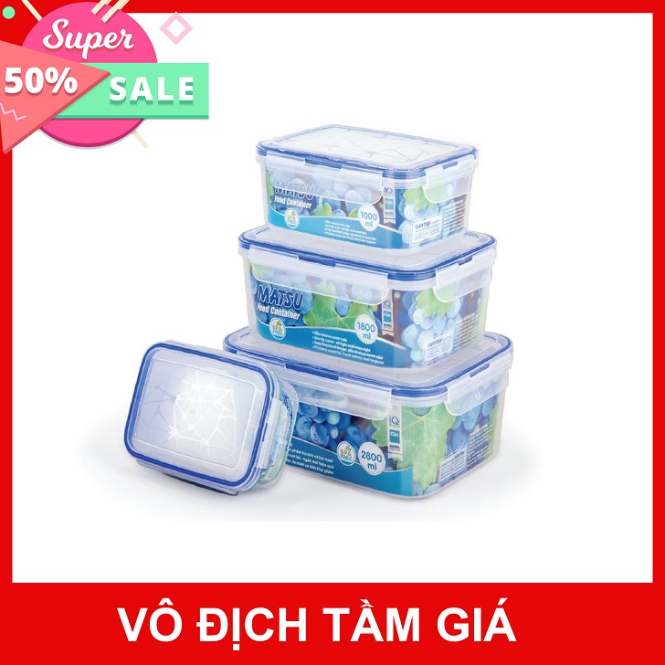 BỘ 3 HỘP ĐỰNG THỰC PHẨM VIỆT NHẬT (6532)