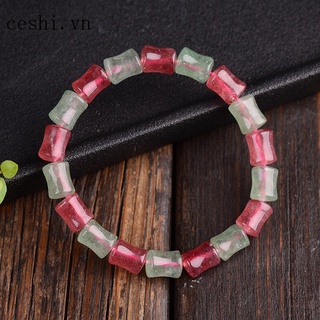 Natural crystal red and green strawberry crystal jewelry