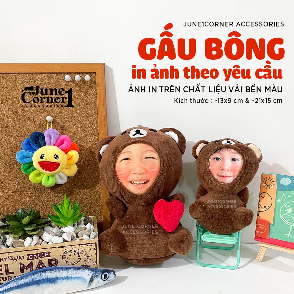 GẤU BÔNG IN ẢNH TRÊN VẢI THEO YÊU CẦU ( MIỄN PHÍ ĐÓNG GÓI QUÀ TẶNG )