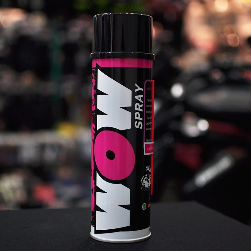 Chai xịt vệ sinh sên, vệ sinh xích, xịt rửa nhông sên đĩa xe máy LUBE71 WOW SPRAY 600ml