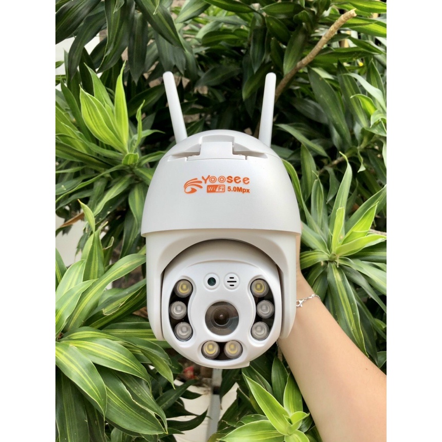 Camera yoosee PTZ ngoài trời 5.0MPX 8 đèn ban đêm có màu