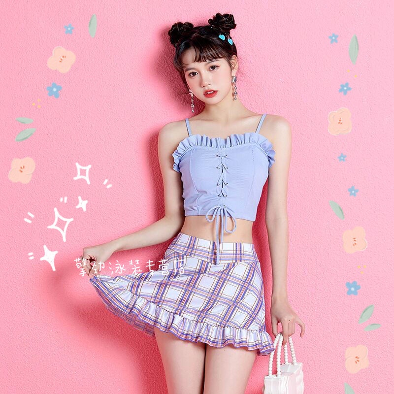 Bộ Đồ Bơi Hai Mảnh Phong Cách Hàn Quốc Cho Nữ