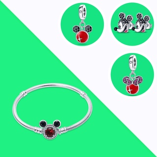 Pandora charm charm hình chuột mickey dễ thương mạ bạc 925