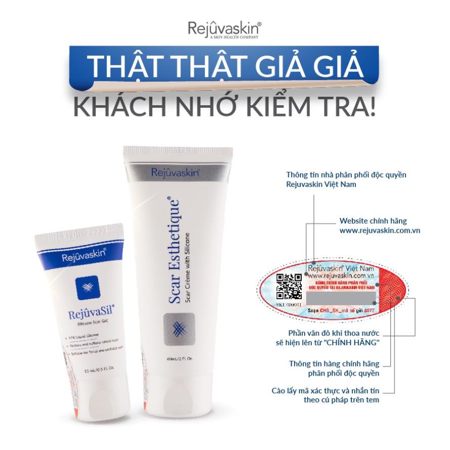 Gel Xóa Sẹo Lồi , Sẹo Phì Đại REJUVASKIN RejuvaSil Silicone Scar Gel, dung tích 15ml