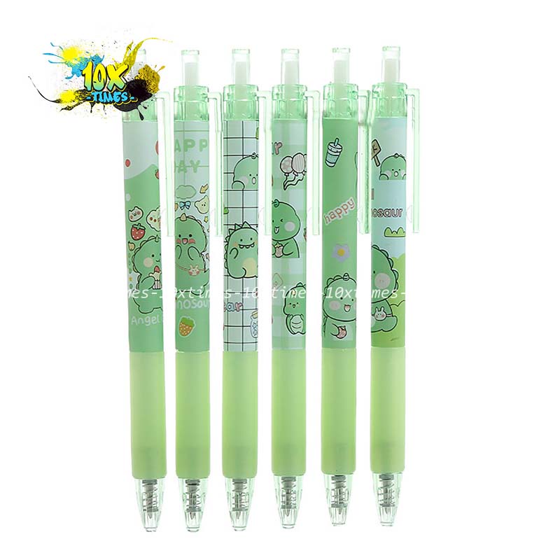 Bút gel bấm dễ thương khủng long xinh xắn ngòi 0,5 mm mực đen dùng dể viết bài, trang trí, quà tặng sinh nhật bạn gái