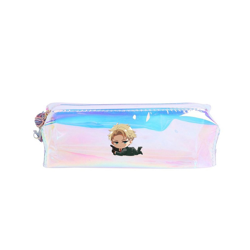 Hộp bút hologram in hình SPY x Family ver nằm anime chibi dễ thương xinh xắn viết đựng bút đồ dùng học tập