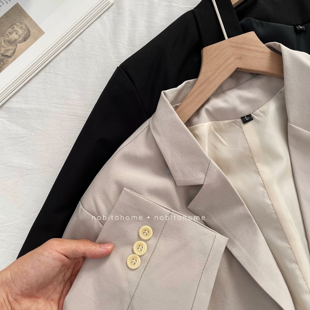 NOBITA HOME - Áo khoác vest blazer có độn vai nhẹ 7488