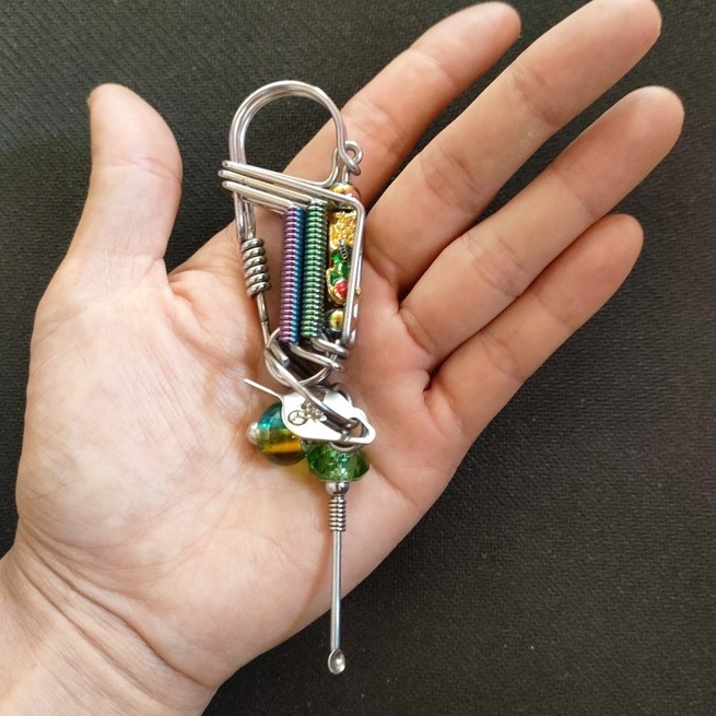 Móc khóa TITAN thủ công inox móc khóa ô tô xe máy bền đẹp
