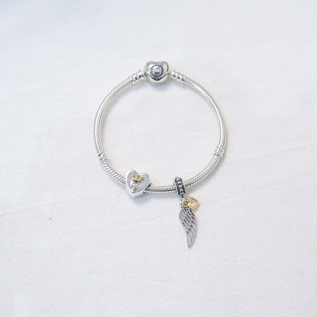 Vòng charm tim đôi cánh- Mã sản phẩm VENUSB8