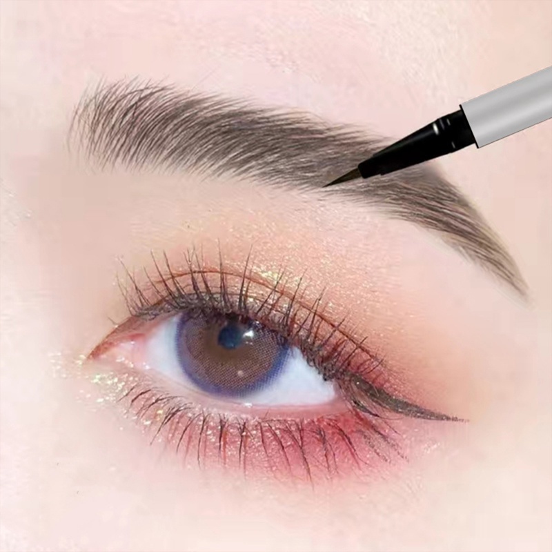 Bút Kẻ Mắt/Kẻ Mày 4 Màu Tùy Chọn Dạng Lỏng Nhanh Khô Tự Nhiên Lâu Trôi