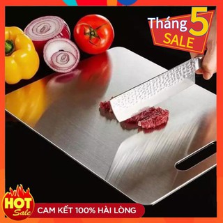 Thớt inox nặng 1KG không lo ẩm mốc chống rỉ sét 23 cm* 30 cm *2,04 mm rã đông thái thịt rau củ quả