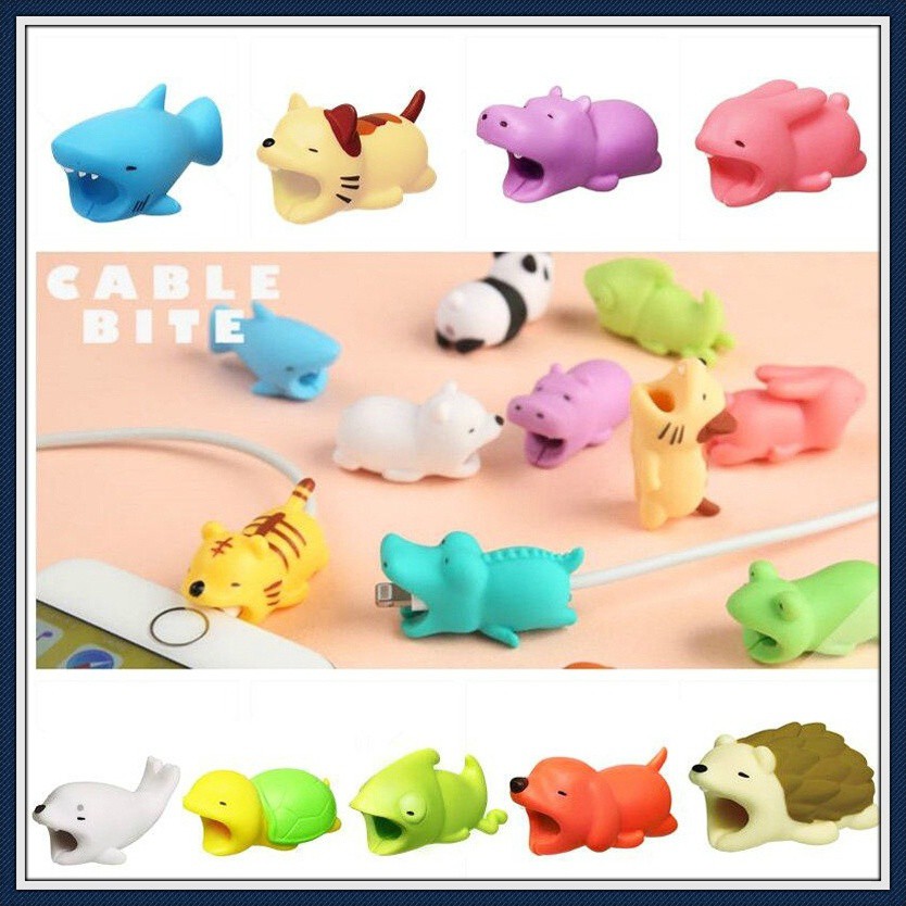 Phụ kiện bảo vệ đầu dây cáp sạc hình các con vật siêu dễ thương