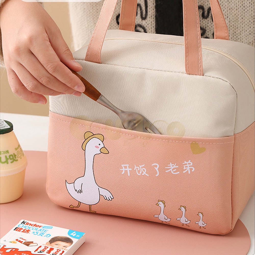 Túi đựng hộp cơm trưa ONUOBAO cách nhiệt họa tiết hoạt hình đáng yêu dành cho trẻ em nhân viên văn phòng