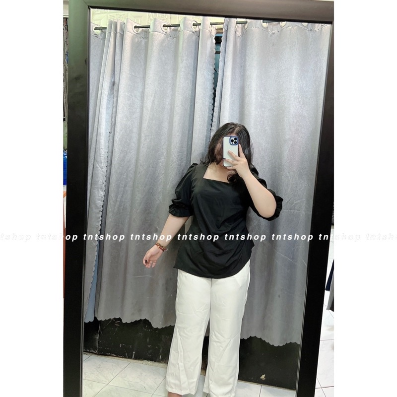 ÁO NHÚN EO CỔ VUÔNG [TNTSHOP BIGSIZE 60KG 90KG]