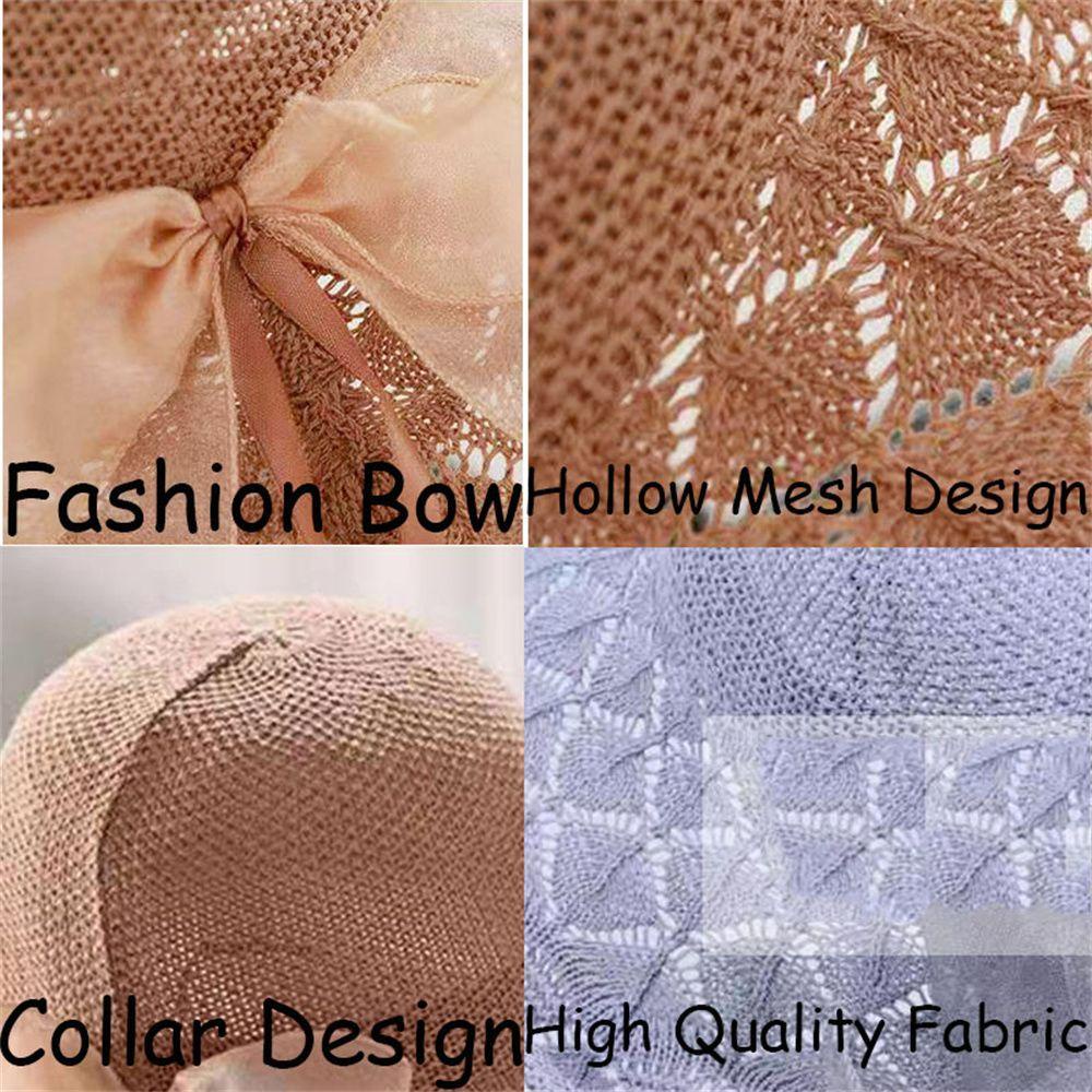 Mũ Rộng Vành Thoáng Khí Thắt Nơ Thời Trang Đi Biển Mùa Hè Cho Nữ