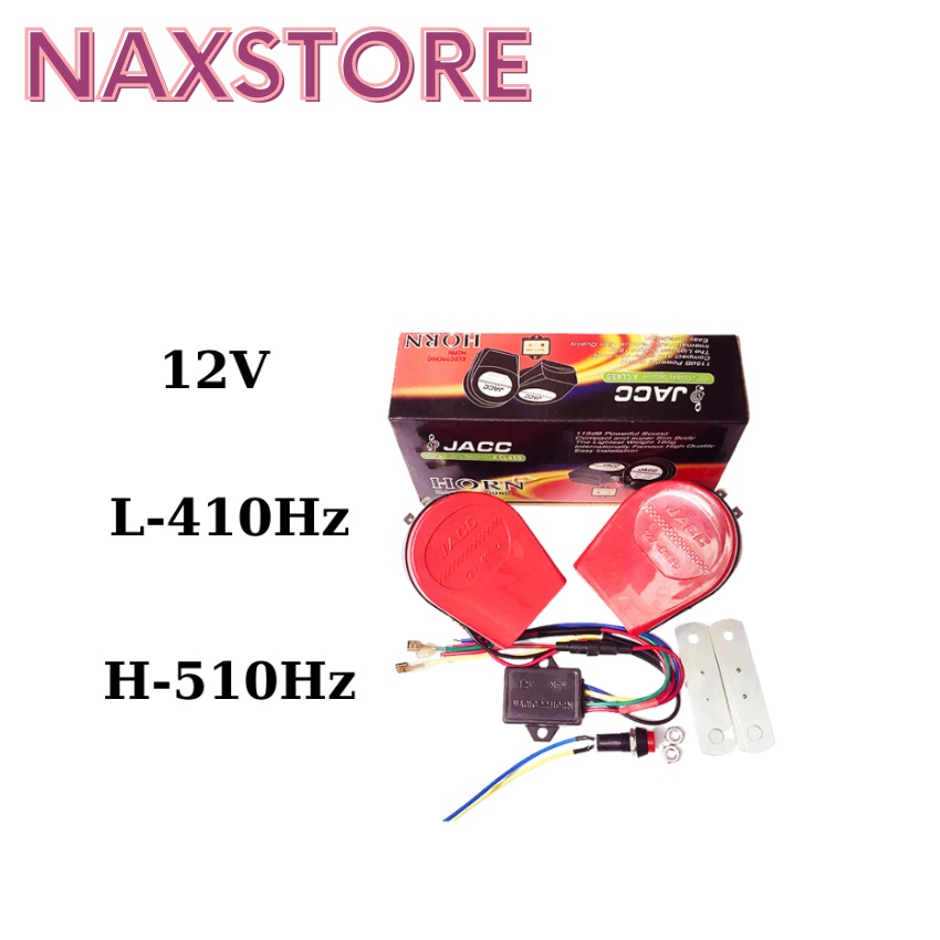 Còi ngân 8 tiếng JACC chạy điện bình 12V tặng kèm công tắc