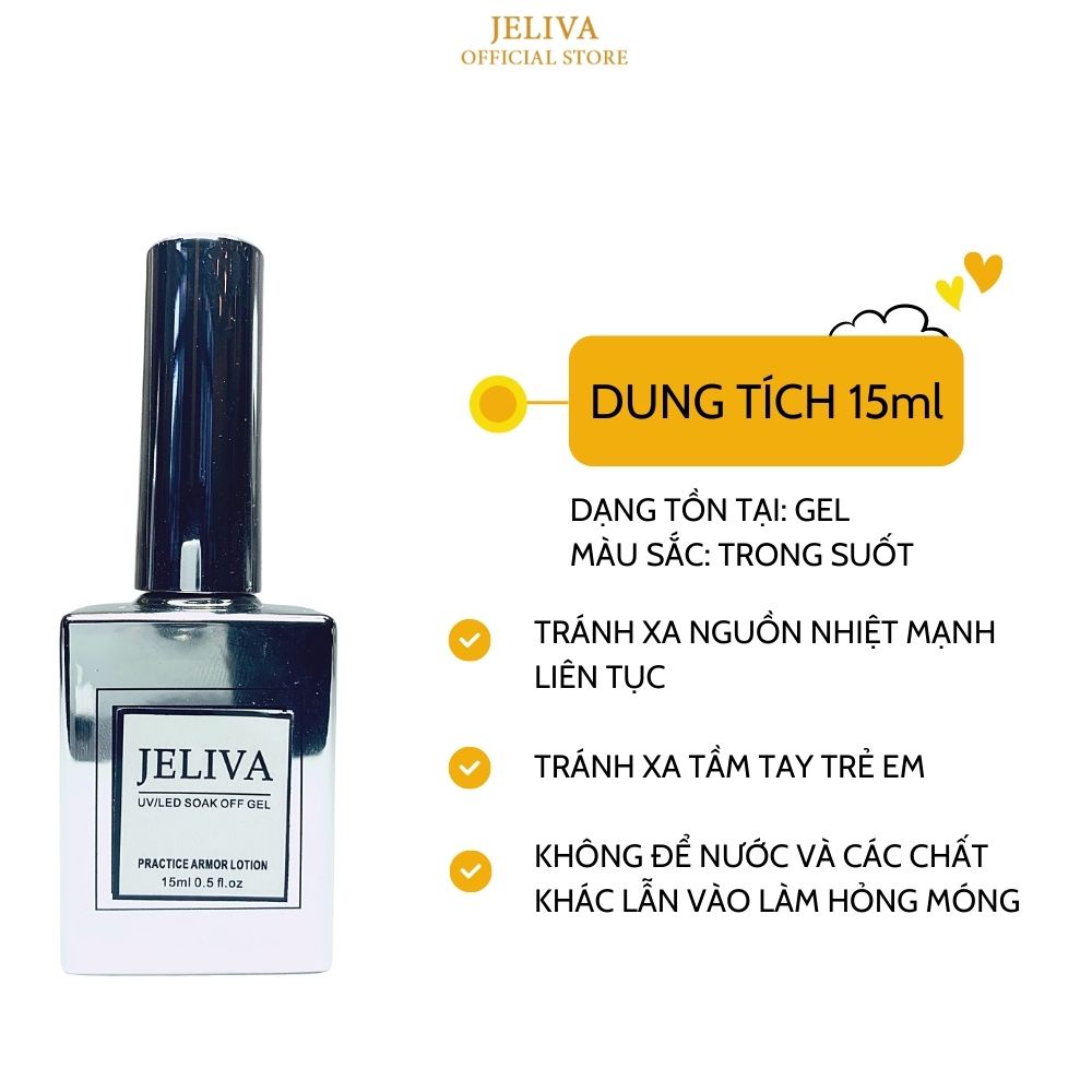 Sơn gel lót JELIVA cho học viên tập sơn, có thể bóc ra được 15ml