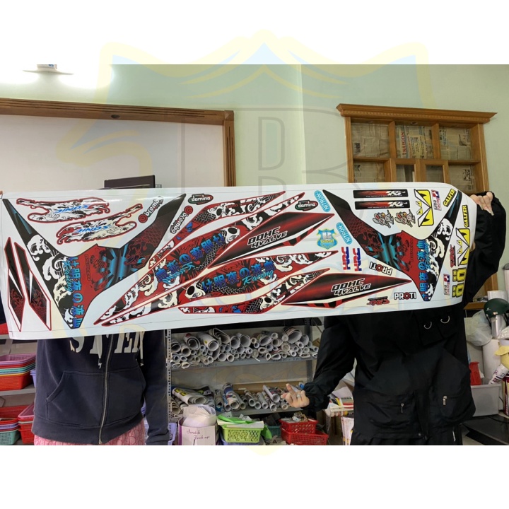 ( Quí khách vui lòng mang ra tiệm cho thợ dán ) Tem sonic 150 cá chép