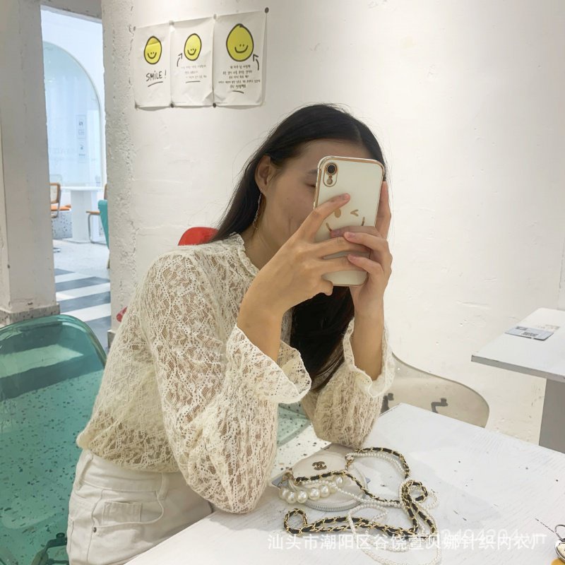 Nữ Mùa Thu Và Mùa Đông Mới Ren Áo Sơ Mi#Phụ Nữ Sexy Ôm Mài Sang Trọng Áo Sơ Mi Dài Tay#Mặc Bên Ngoài Hoang Dã Tính Khí Hàng Đầu