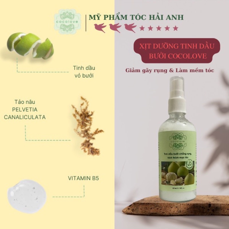 Xịt Dưỡng Tóc Tinh Dầu Bưởi COCOLOVE Kích Thích Mọc Tóc