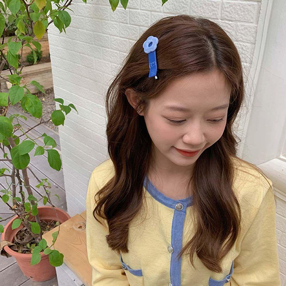 Kẹp Tóc Hình Hoa VANES1 Màu Sắc Ngọt Ngào Phong Cách Hàn Quốc Cho Nữ