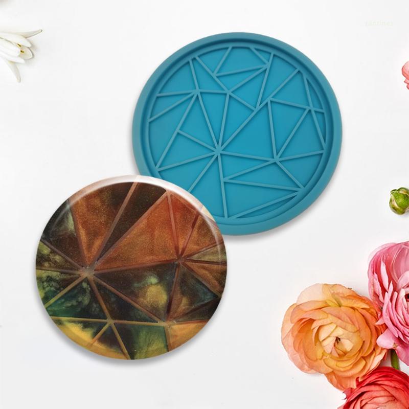 Khuôn Silicone Làm Đế Lót Ly Hình Tròn Bằng Epoxy Resin Diy