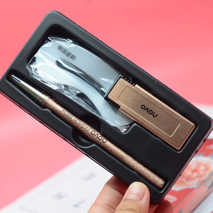 BỘ CHÌ KẺ MÀY NOVO - 3 KHUÔN VẼ CHÂN MÀY VÀ 3 RUỘT CHÌ THAY THẾ | BigBuy360 - bigbuy360.vn