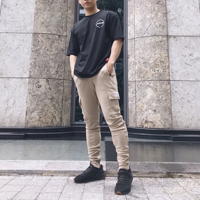 Quần Jogger Nam Túi Hộp, Ống Zipper Cao Cấp, Cotton Co Giản 4 Chiều