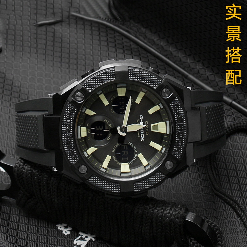 Dây Đeo Silicon Chống Nước 26mm Cho casio g-shock gst-w300g s130 400g b100 series