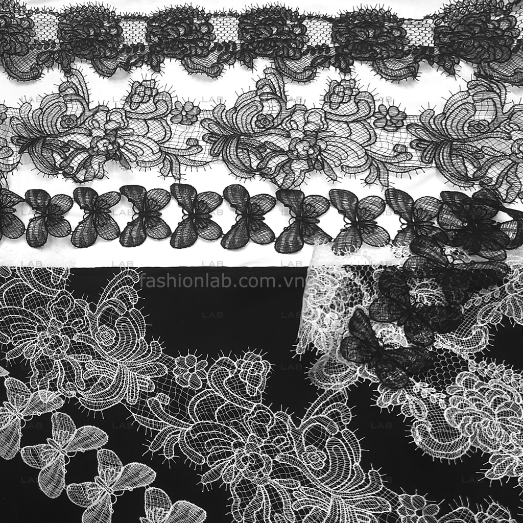 Ren dây viền bươm bướm khổ 8.5cm  #0208