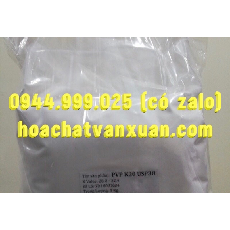 Hoá chất POLYVINYL PYRROLIDONE K30 (PVP K30) túi 1kg pvpk30