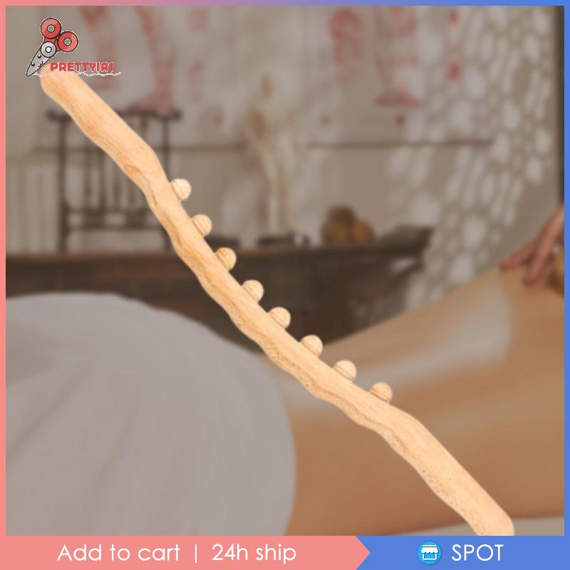 [Prettyia1] Con Lăn Gua Sha Bằng Gỗ Cầm Tay Chuyên Nghiệp Cho Điêu Khắc Cơ Thể