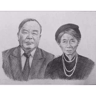 Tranh chì đen chân dung (A3,4,5)