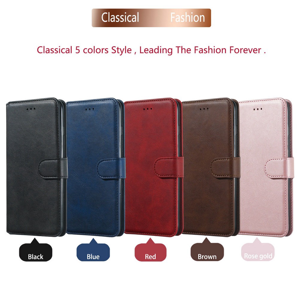 Xiaomi Note 10 Pro Redmi 9A 8 8A K20 K30 Pro Note 7 8 Pro Leather Folio Cover Simple Classic Wallet Case Stand Flip Case | YYT 32-36