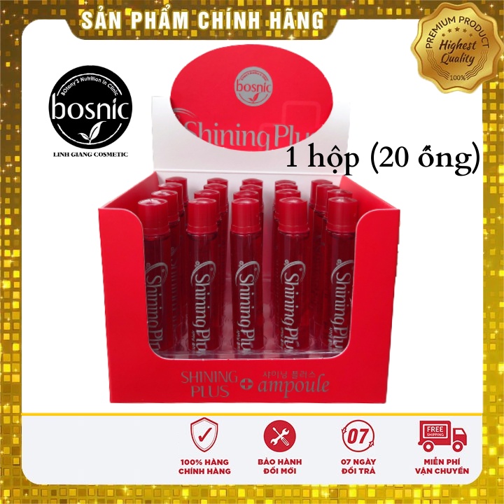 [Hộp 20 ống] Huyết Thanh Keratin Phục Hồi Tóc Hư Tổn/ Tóc Nát Shining Plus BOSNIC 13ML