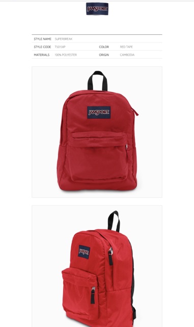 Backpack Superbreak Jansport săn sale Hàn Quốc (đủ màu)