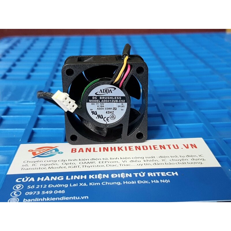 Quạt ADDA AD0412UB-C52 12VDC 0.18A 40x40x20mm