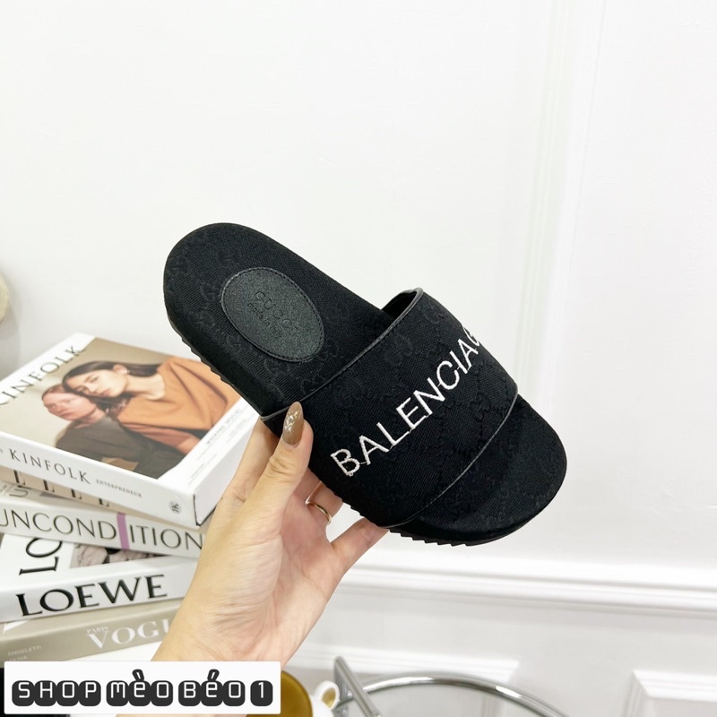 Dép gc balen quai ngang hoạ tiết fullbox