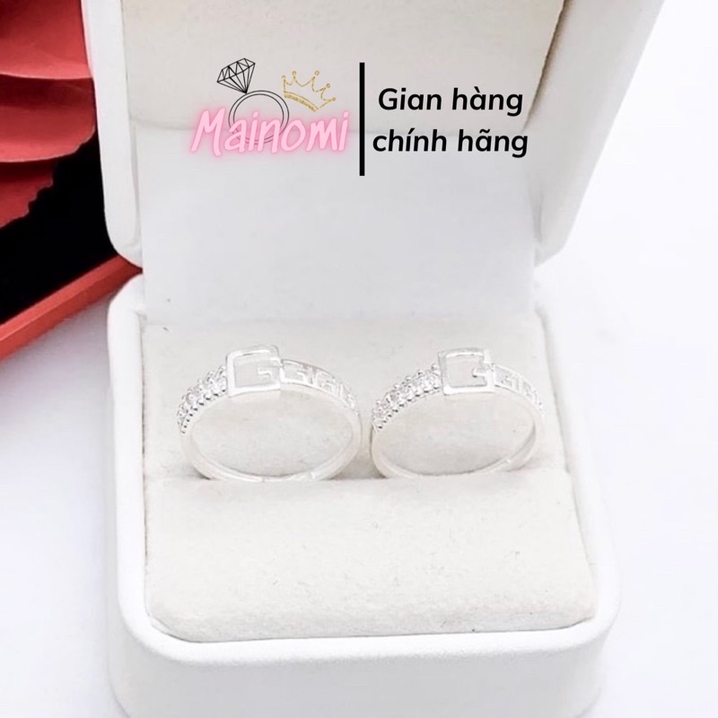Nhẫn nữ bạc ta thời trang, thiết kế độc đáo sang xịn lạ mắt Mainomi Shop Bạc Xinh