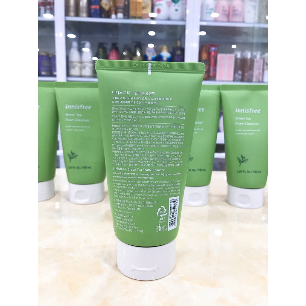 Sữa Rửa Mặt Trà Xanh Innisfree Green Tea Cleansing Foam Hàn Quốc 150ml