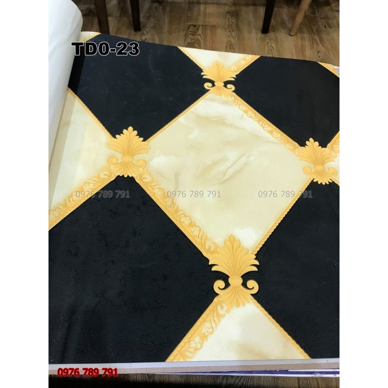 Giấy Dán Tường Giả Da Tân Cổ Điển Phòng Ngủ, Lụa Không Keo, Khổ 10m x 53 cm, Nhiều Màu Lựa Chọn