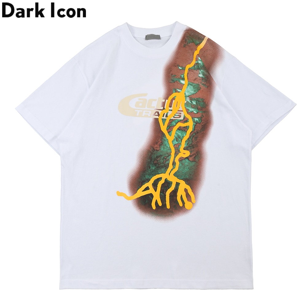 Dark Icon Flash Printed Hip Hop T-shirt Men Women Summer Crew Neck Hipster Tshirts Cotton Tee Shirts