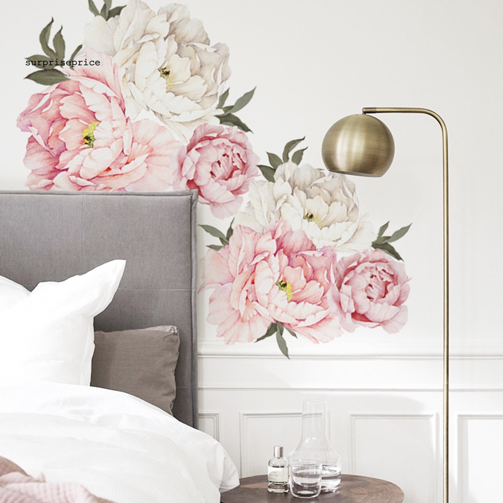 Miếng Dán Tường Tự Dính Họa Tiết Hoa Dùng Trang Trí Phòng Khách