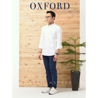 ÁO SƠ MI OXFORD CAO CẤP MÀU TRẮNG CỔ BẺ DÁNG ÔM, CHẤT VẢI ĐƯỜNG MAY CHUẨN VNXK