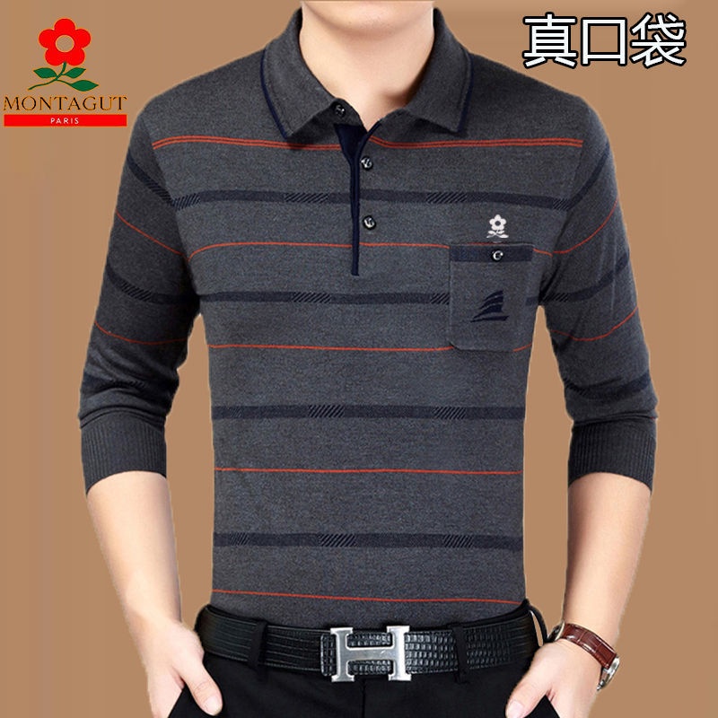 ✱Áo polo tay dài thời trang dành cho nam trung niên