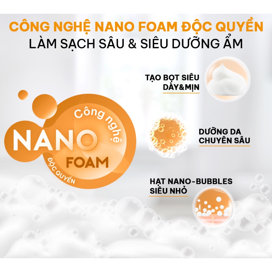 Sữa Rửa Mặt Vitamin C Dermahan Whitening Cleansing Foam 150ml Làm Sạch Dưỡng Sáng Làm Đều Màu Da