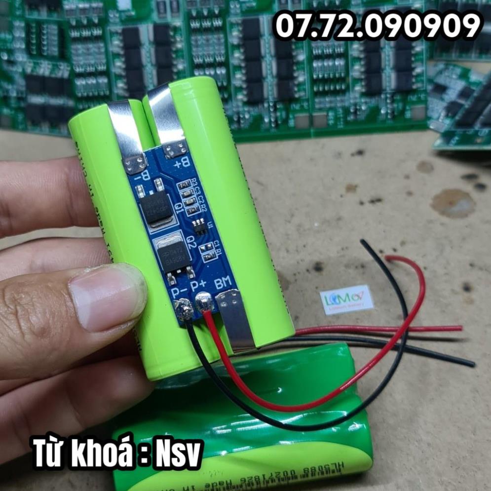 LIMO - Khối pin 2S 2600mAH - 20A. . Được đóng từ 2 cell pin Lithium 18650 Mới. Có mạch bảo vệ 2S