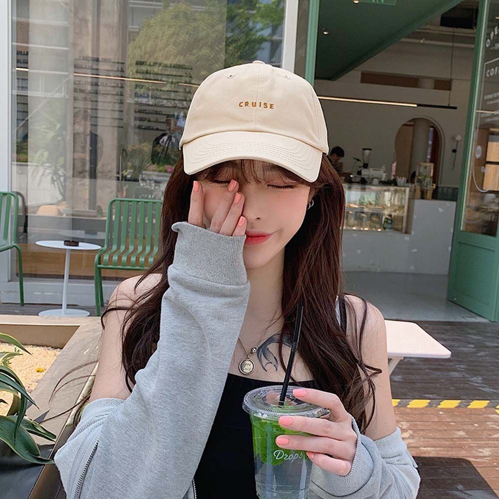 Mũ Lưỡi Trai Thêu Chữ Phong Cách Hip Hop Hàn Quốc Thời Trang Mùa Hè Dành Cho Nữ