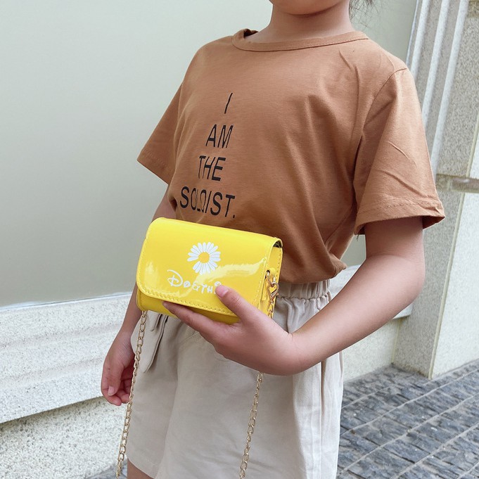 Túi đeo chéo dễ thương hình hoa cúc DO&amp;THINK phong cách Hàn Quốc cho bé gái TX14